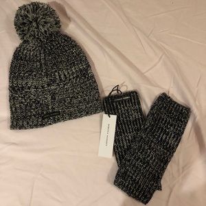 Rebecca Minkoff beanie and wrist warmer set
